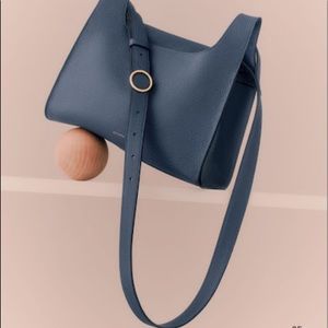 Cuyana Double loop bag in Indigo Blue
